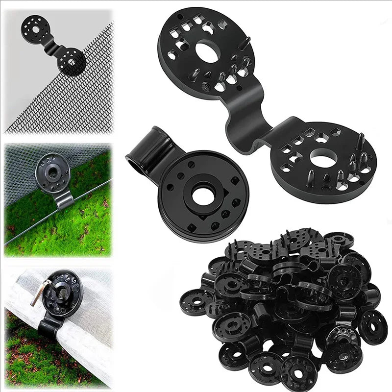 50/100pcs Heavy Duty Lock Grip Plastic Clips Greenhouse Shade Cloth Fix Clamp Tarp Clips Fence Fabric Clips for Garden Netting