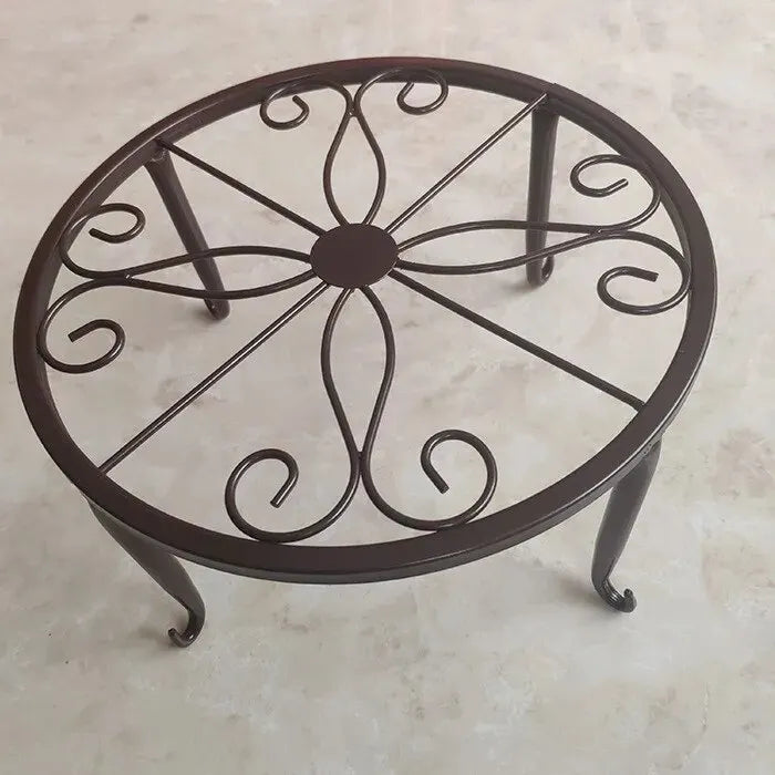 Floor Standing Single Pot Iron Flower Rack, Indoor Balcony Flower Rack, Flower Pot Rack