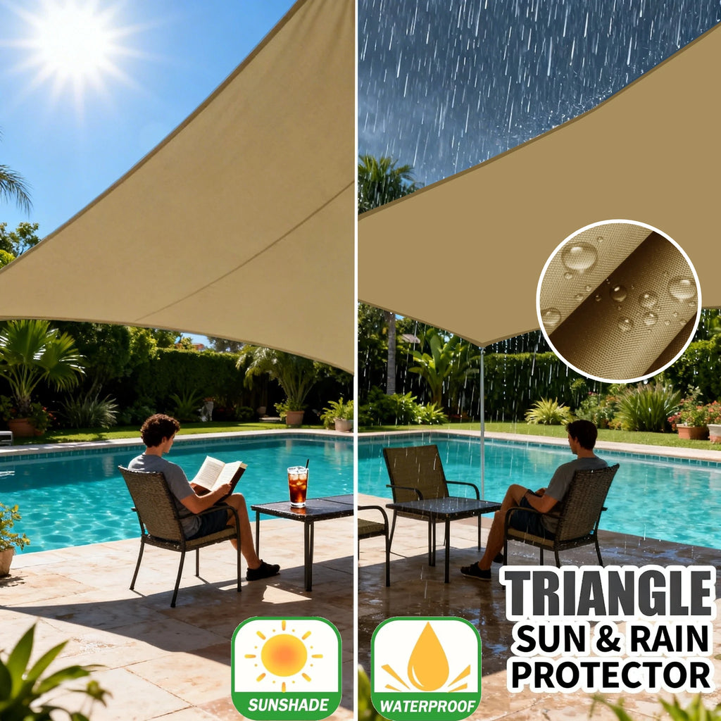 Triangle Shade Sail with Ropes, 2–7 m, Multiple Colors
