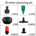 Fog Nozzles Irrigation Kit 5M-20M Garden Automatic Spray Misting Plant Watering System with 4/7 PE Hose and Connector