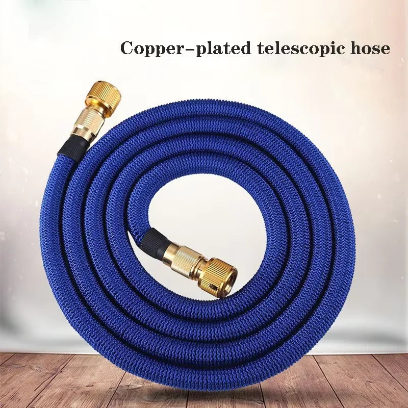 3X Telescopic TPE Water Hose Copper Plated Garden Hose for Car Wash Magic Telescopic Flexible Pipe Home Outdoor Watering