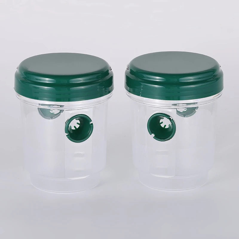 Clear Plastic Outdoor Insect Trap with Lid Fruit Fly Wasp Catcher Transparent Reusable Pest Control Tool for Home Garden Yard
