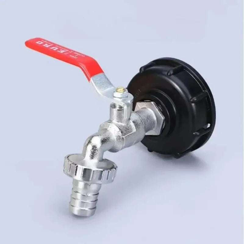 1PC Durable IBC Tank Tap Adapter S60*6 Coarse Thread Connector Replacement Valve for 1/2'' 3/4'' Faucet Garden Home Use