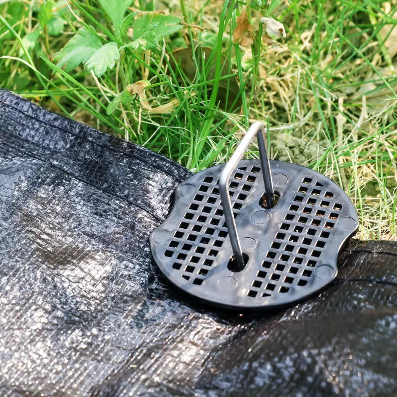 100-400Pcs U-shaped Ground Pegs with Buffer Washers Garden Pegs for Securing Weed Landscape Fabric Netting Garden Lawn Accessory