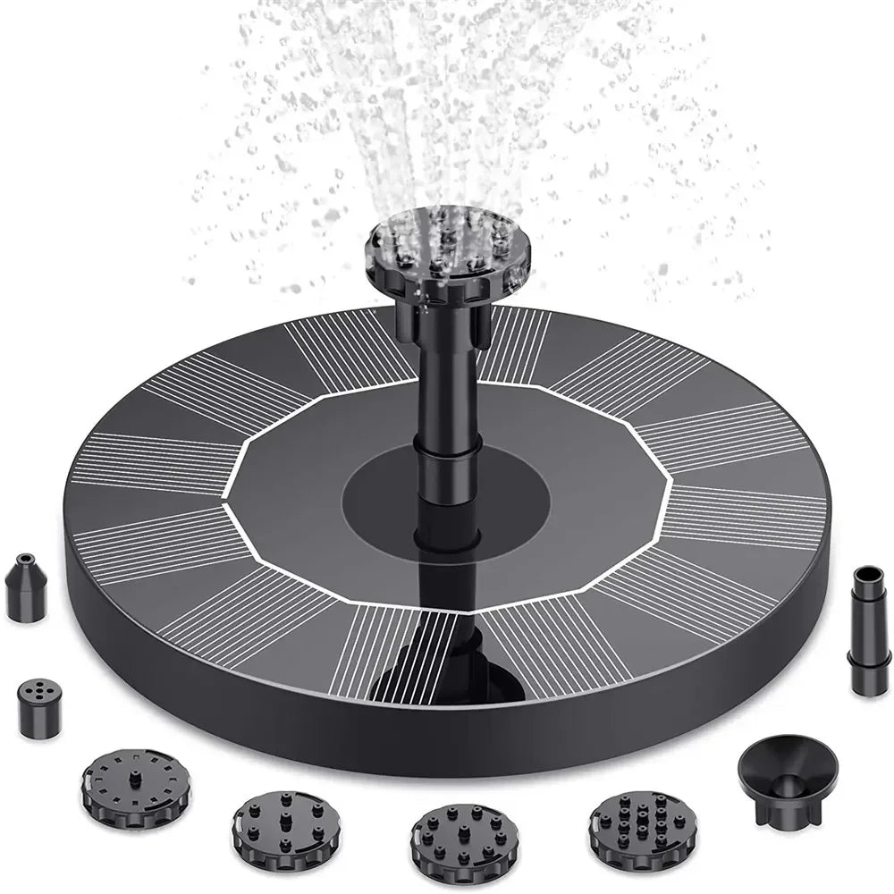 Solar - Powered Floating Fountain Pumps in 13cm, 16cm, 18cm Sizes: Ideal for Bird Baths, Garden Pools & Pond Decor