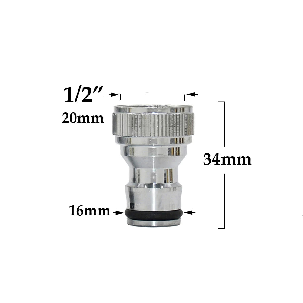 1/2'' 5/8" 3/4'' 1'' Brass Hose Quick Connector Water Stop Fitting Copper Thread Tap Coupling Garden Watering Gun Adapter