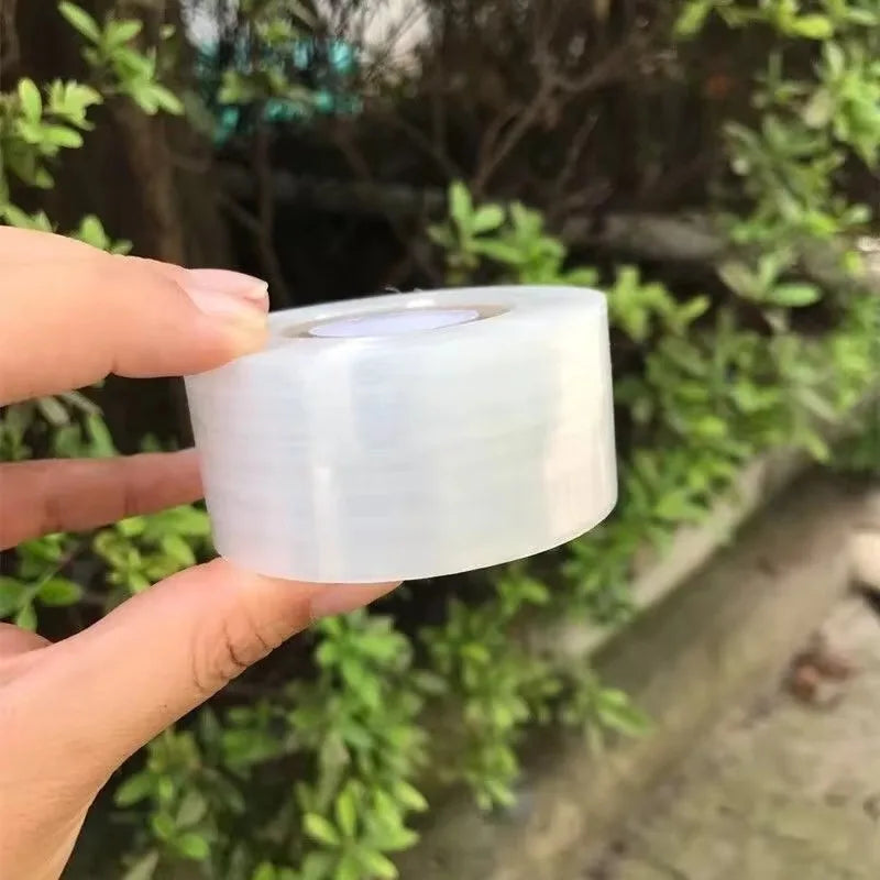 Clear Stretch Grafting Tape, 200 m Roll, 3–10 cm Wide