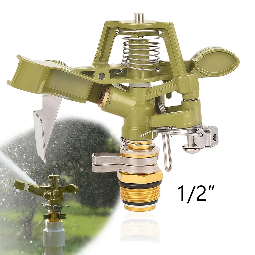 1/2" /3/4" Connections Metal 360° Rotating Pulsating Sprinkler Rocker Arm Fits for Lawn Garden Irrigation Sprinkler Rocker Arm