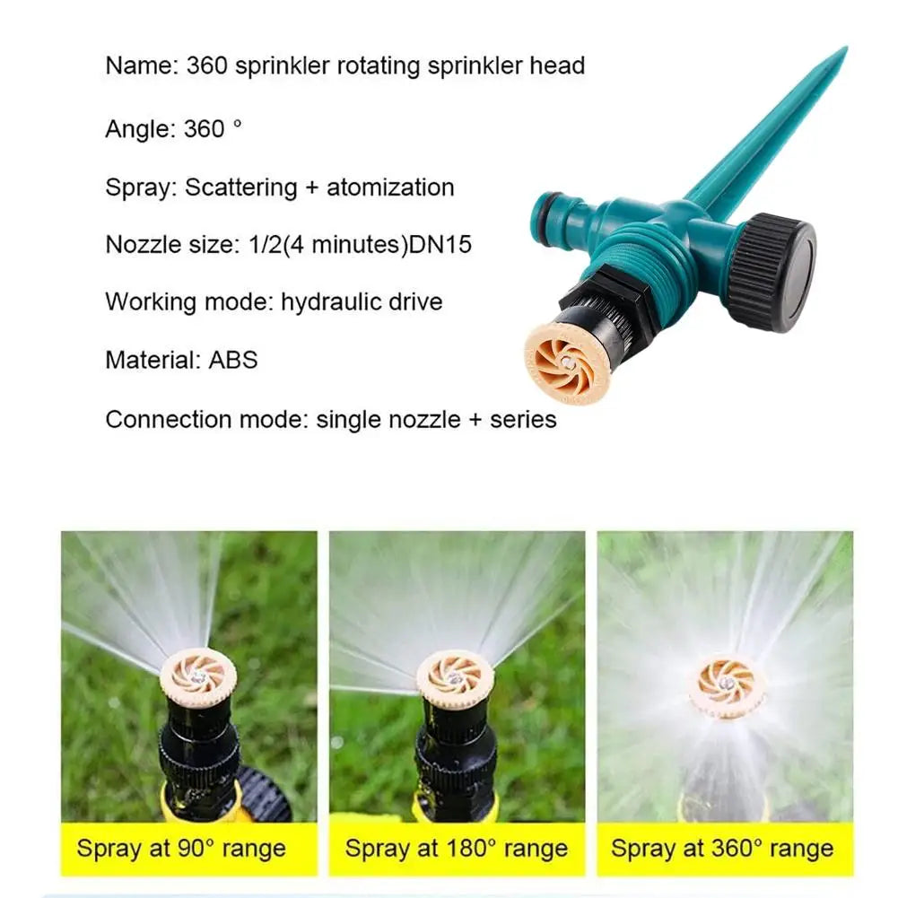 5Pcs 360° Rotation Garden Sprinkler Irrigation Watering System Agriculture Ground Automatic Tube Plug Buried Atomization