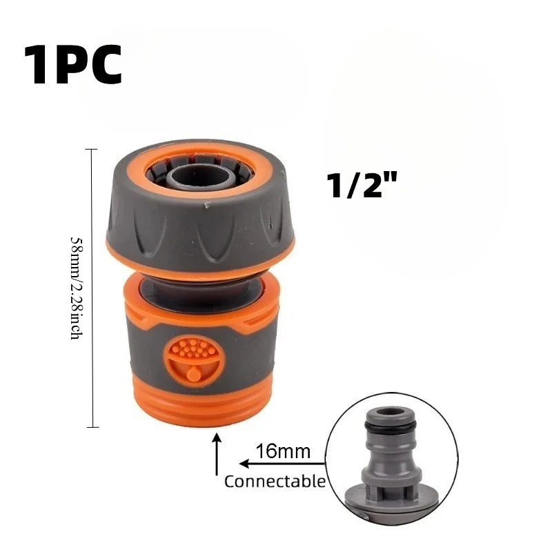 Garden Hose Quick Connector 1/2 3/4 1 Inch Pipe Coupler Stop Water Connector 16/20/32mm Repair Joint Irrigation System Fitting