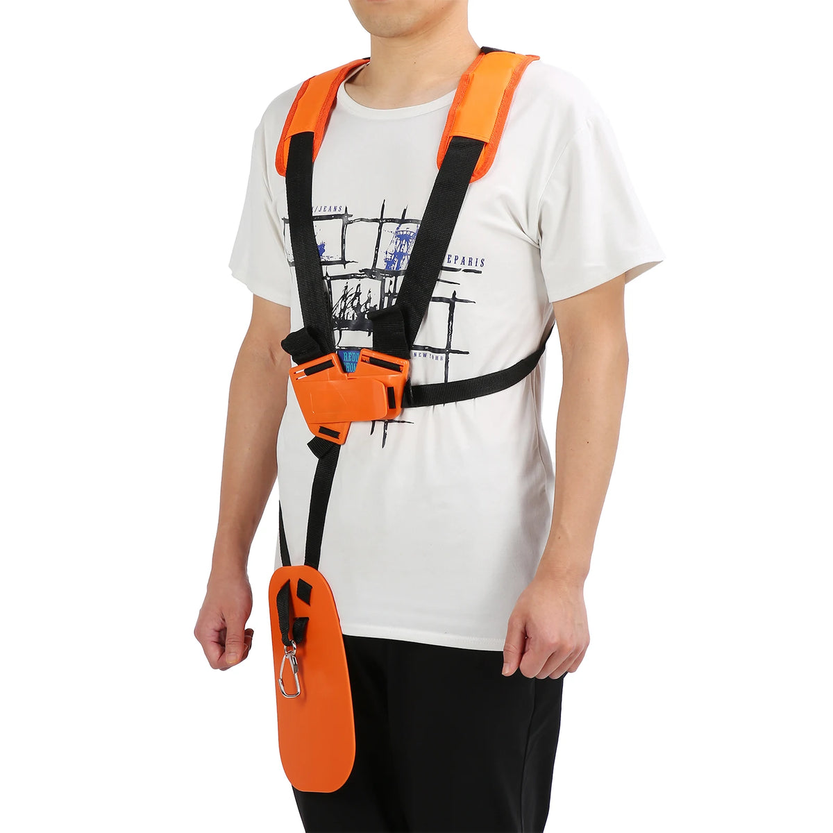 Adjustable Double Shoulder Harness for Trimmers and Brush Cutters, Orange