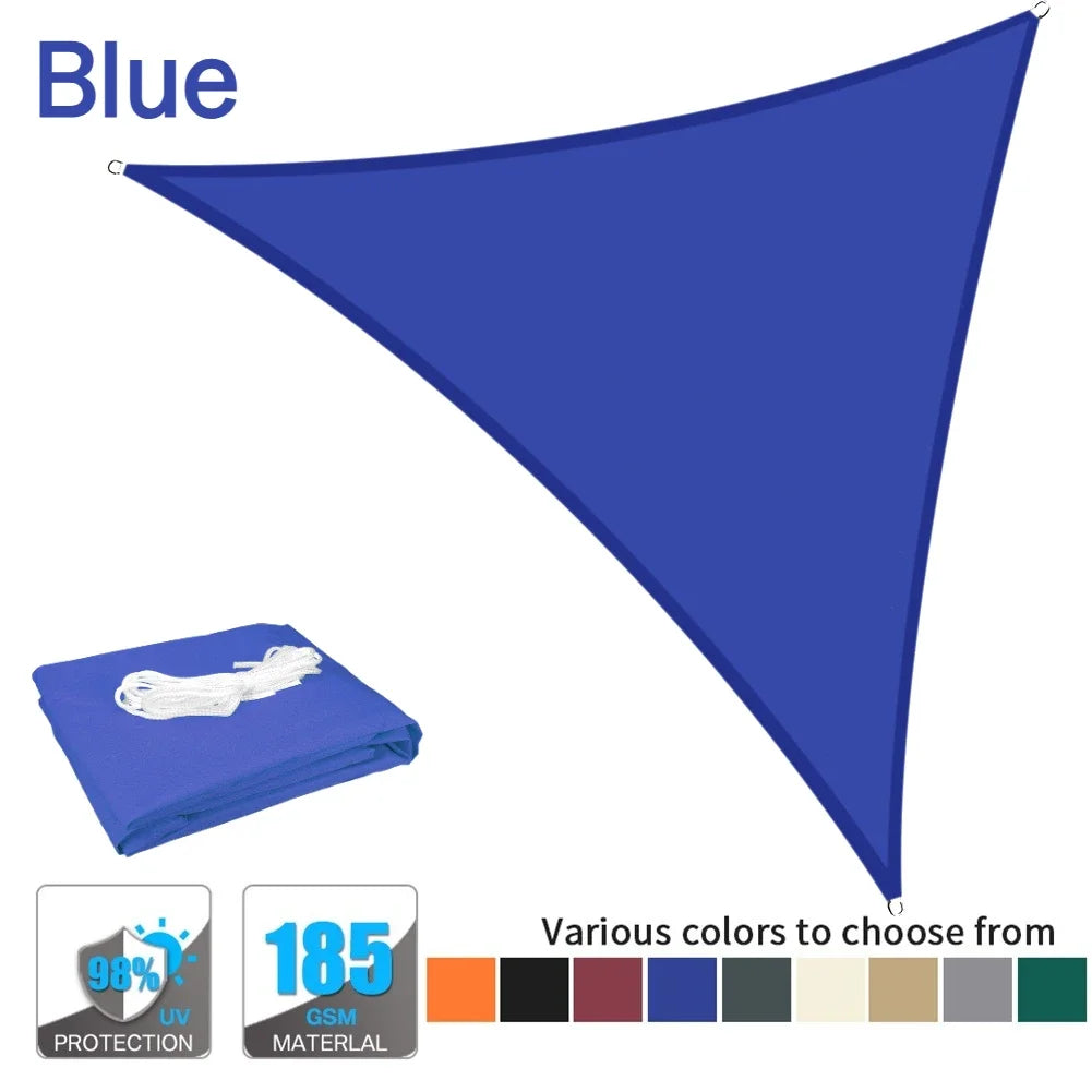 Triangle Shade Sail with Ropes, 2–7 m, Multiple Colors