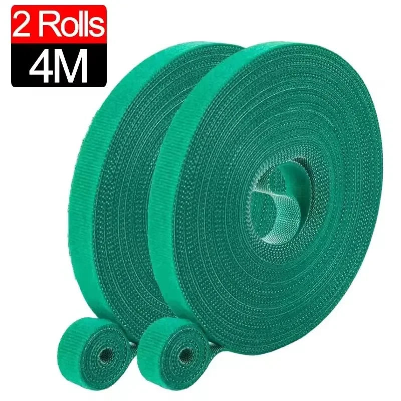 Reusable Hook-and-Loop Plant Ties, 2 m Rolls, 1–25 Pack