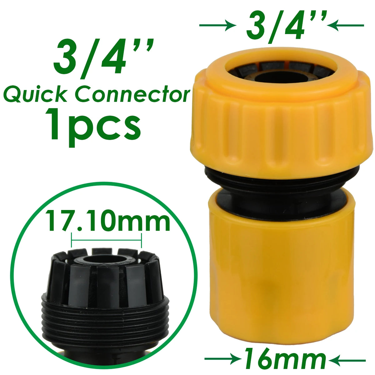 KESLA 1 3/4 1/2 inch Garden Water Hose Quick Connector Pipe Extension Coupler Fitting 25 20 16mm Repair Joint Irrigation System
