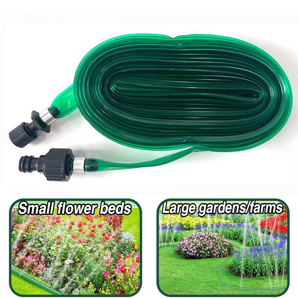 1PCS Multi-Directional Sprinkler Soaker Hose Durable Flat Water Saving Irrigation Tubing for Garden Lawn Plant Watering