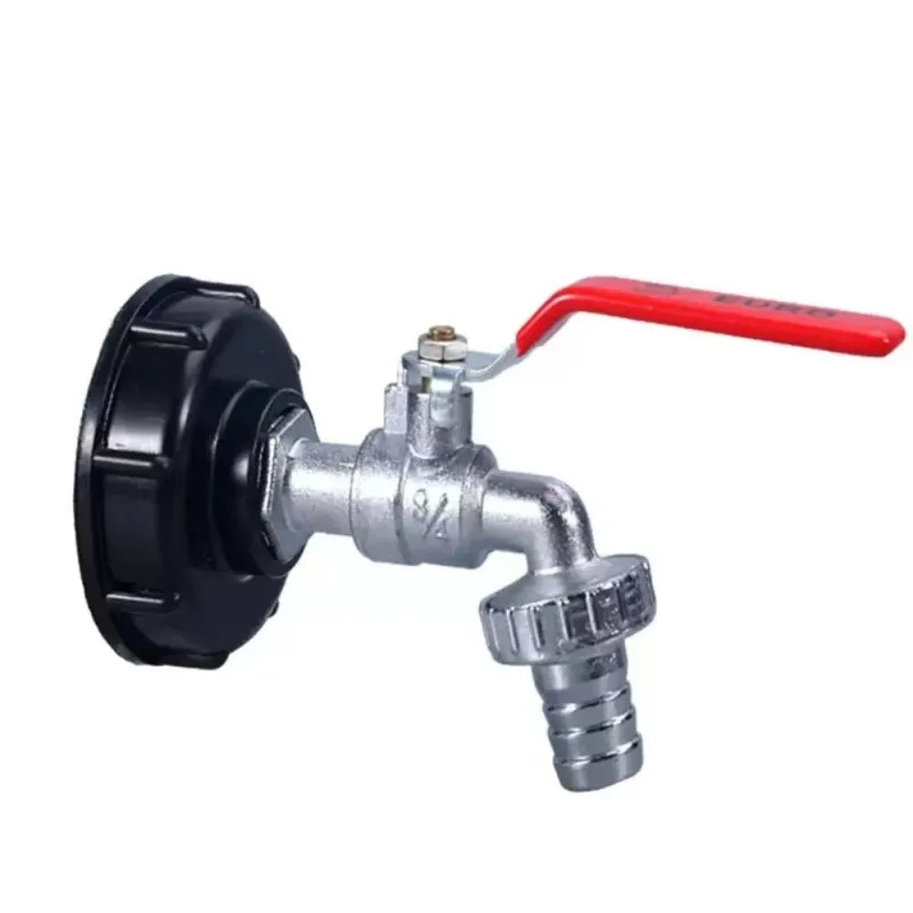 1PC Durable IBC Tank Tap Adapter S60*6 Coarse Thread Connector Replacement Valve for 1/2'' 3/4'' Faucet Garden Home Use