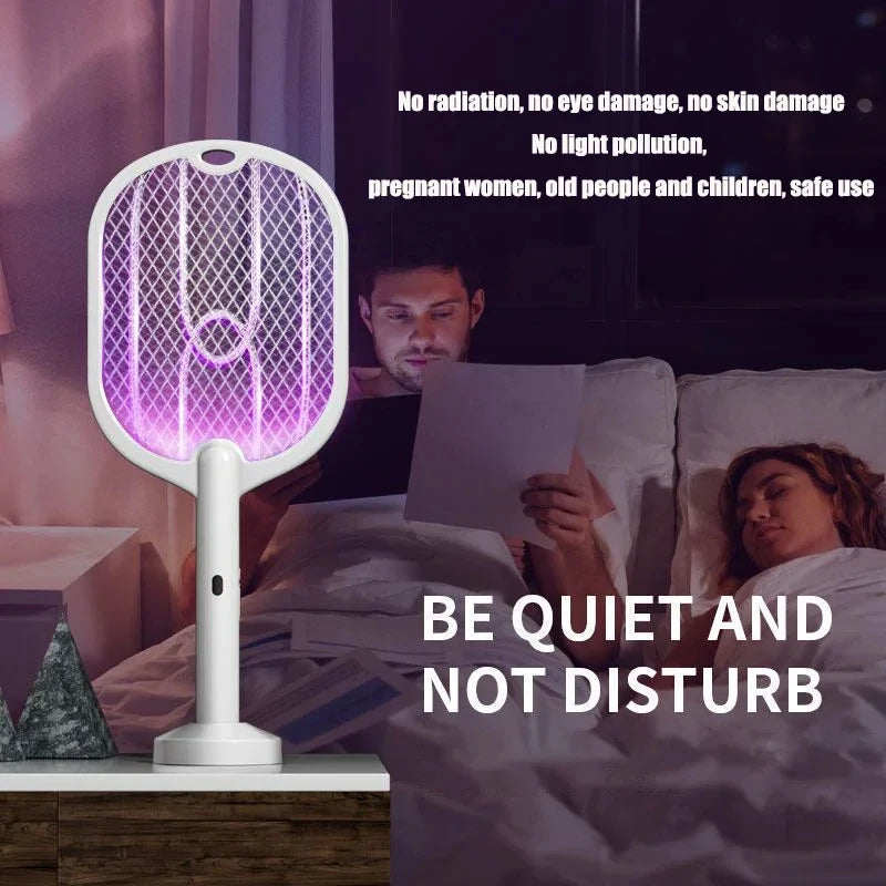 Upgraded 3000V Mosquito Swatter with TYPE-C Charging, 3 in 1 Electric Mosquito Swatter, Mosquito Killer Lamp