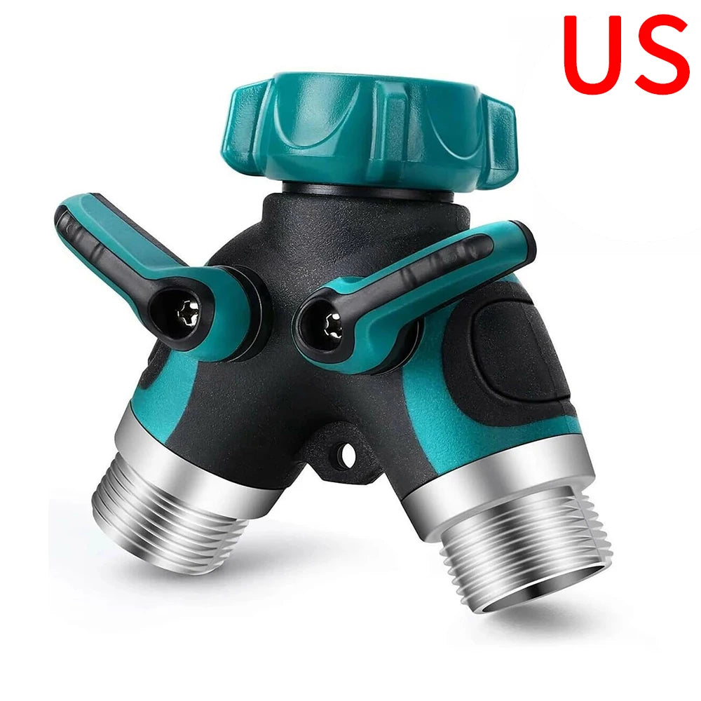 Y Hose Splitter for Outdoor Faucets, 3/4 in, US or EU Thread
