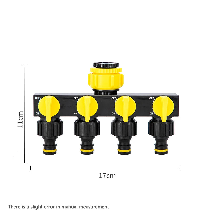 Faucet Connector Garden Accessories Water Distributor 4 Way Watering Supplies Irrigation Fittings Tool Hose Splitter System Home