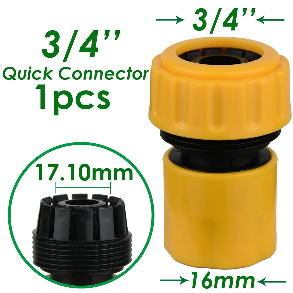 1", 3/4" or 1/2" Garden Water Hose Quick Connector Pipe Extension Coupler Fitting 25 20 16mm Repair Joint Irrigation System