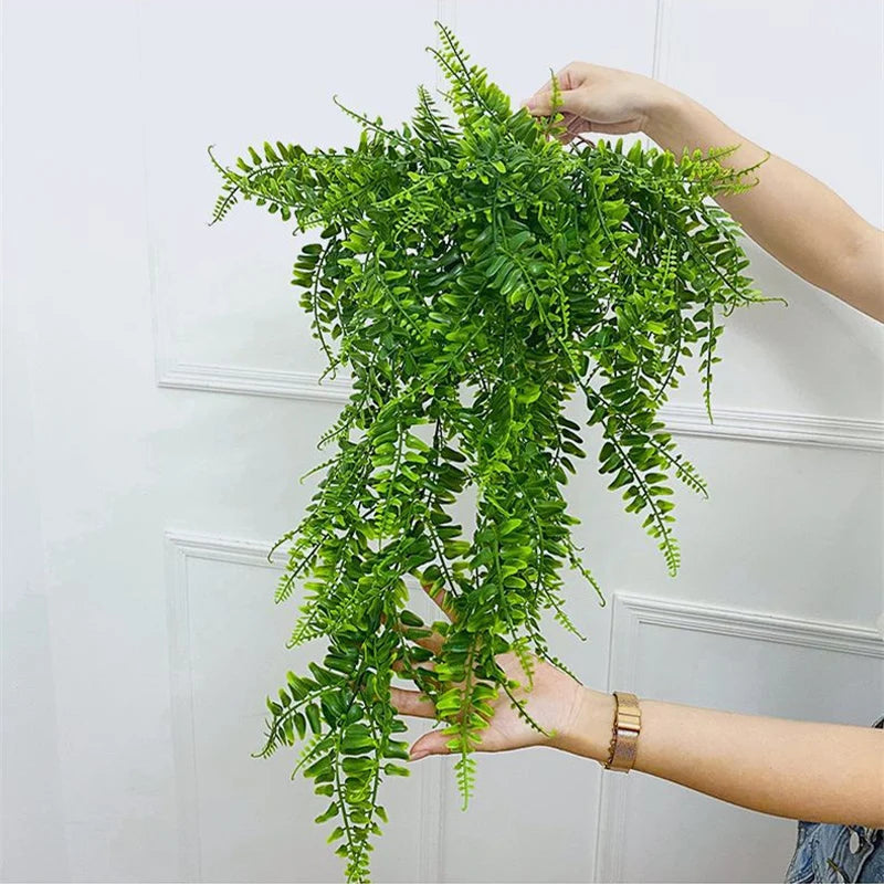 Hand Made Wicker Rattan Flower Planter Wall Hanging Wicker Rattan Basket Garden Vine Pot Plants Holder Garden Pots Wall Planter