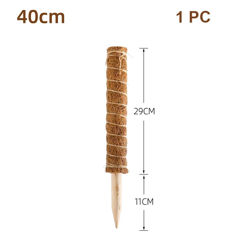 Gardening Coconut Stick Green Pot Fixed Plant Climbing Cane Flower Support Coconut Climbing Cane Moss Rod 1pc