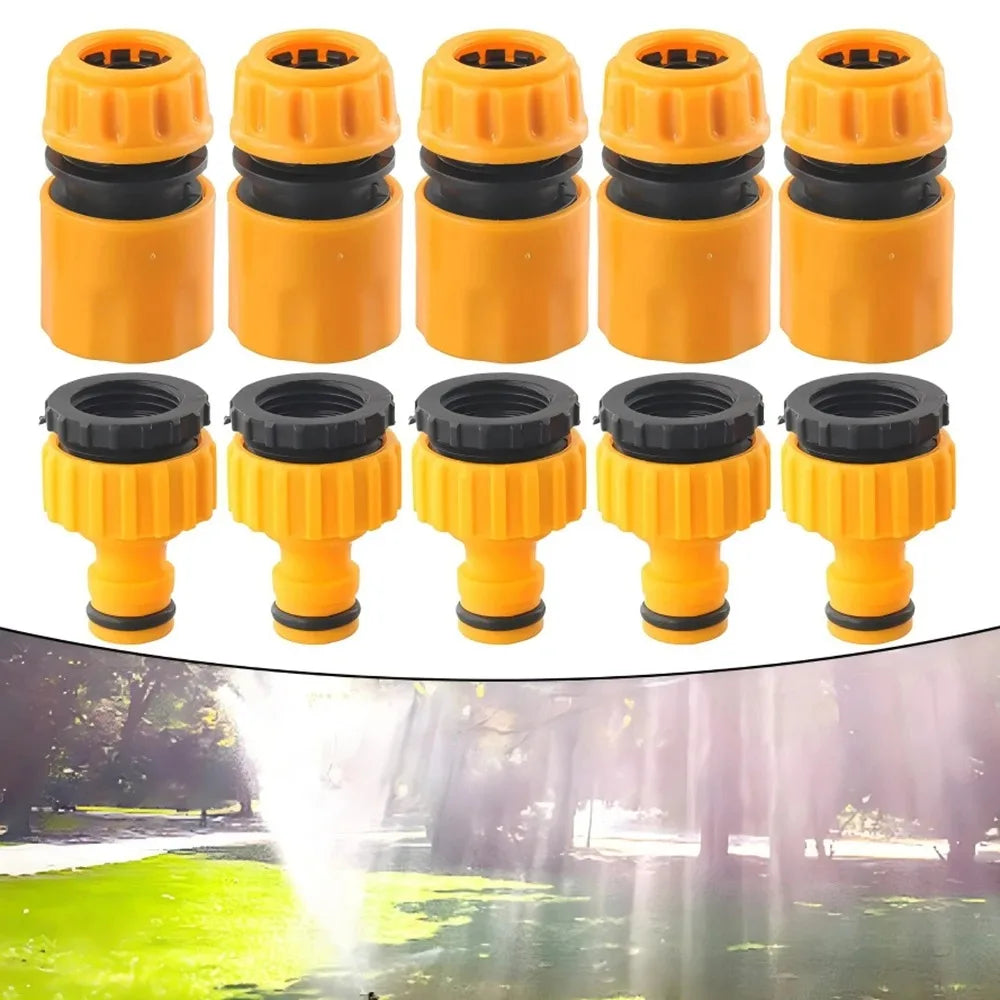 10pcs Hose Faucet Quick Connector 3/4 & 1/2 Inch Graden Hose Water Tap Threaded Connector Faucet Adapter For Garden Irrigation