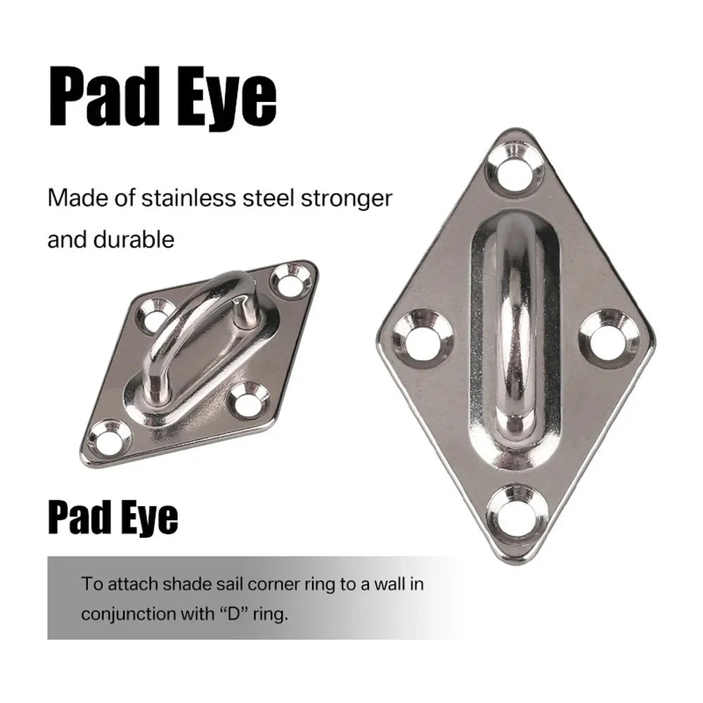Stainless Steel Shade Sail Hardware Kit, 24 Pieces