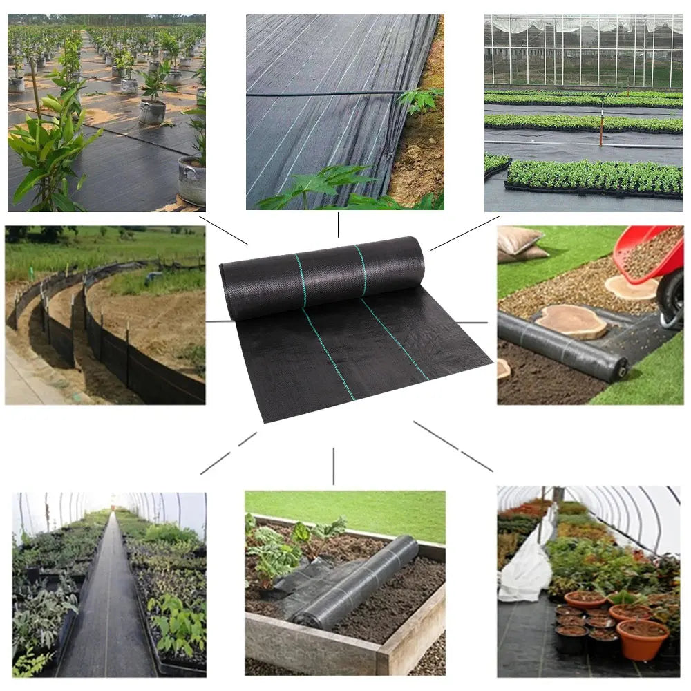 Woven PE Weed Barrier Fabric, 50 or 100 cm Wide, 5 or 10 m
