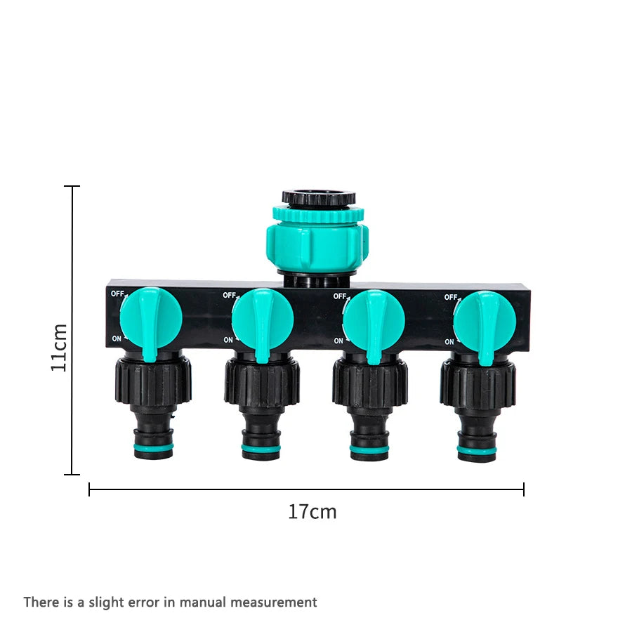 Faucet Connector Garden Accessories Water Distributor 4 Way Watering Supplies Irrigation Fittings Tool Hose Splitter System Home