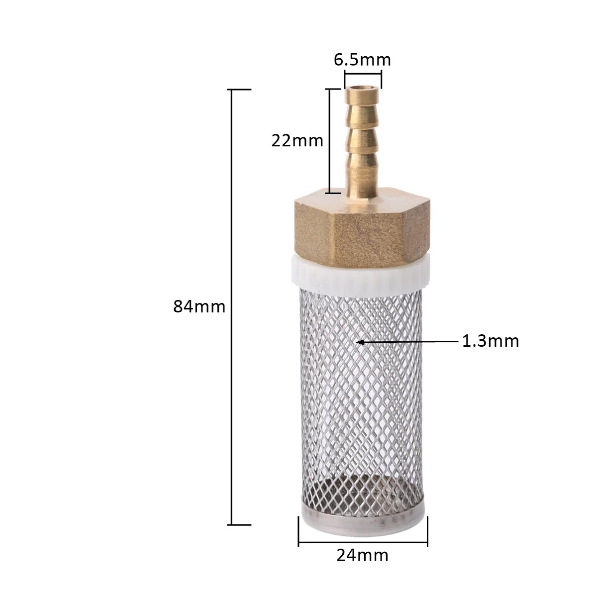 6-19mm Lengthened Stainless Steel Mesh Filter Garden Irrigation Pump Protection Hose Filter Water Cleaning Mesh Brass Filter