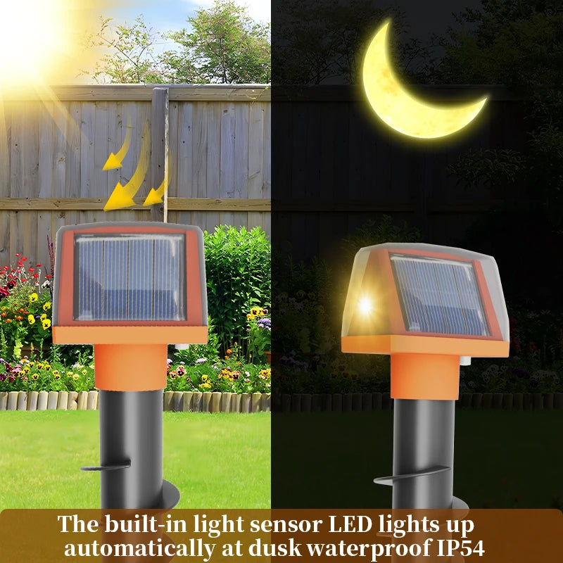 Outdoor IP66 Sound Wave Pulse Mouse Repellent Solar Powered Repel Underground Mole, Snake