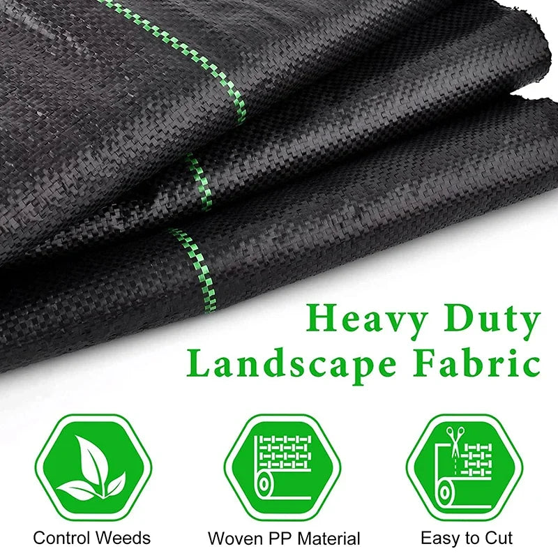 PE Weed Control Fabric with Planting Guide Lines, 1 × 5 m