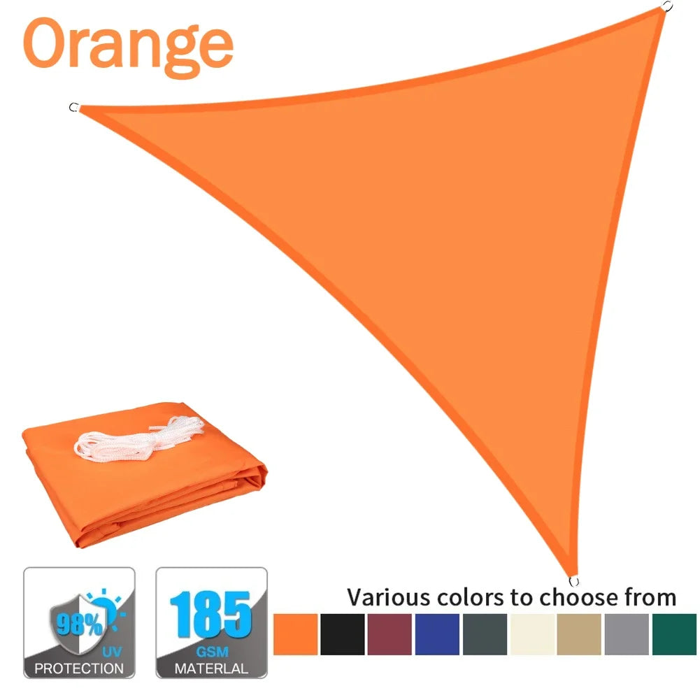 Triangle Shade Sail with Ropes, 2–7 m, Multiple Colors