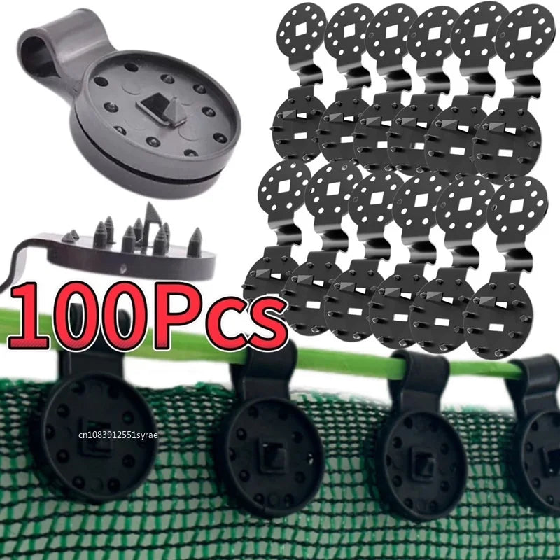 Shade Cloth Lock-Grip Clips, Black, 5–100 Pack