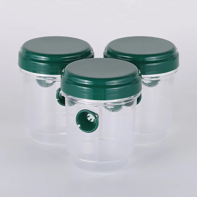 Clear Plastic Outdoor Insect Trap with Lid Fruit Fly Wasp Catcher Transparent Reusable Pest Control Tool for Home Garden Yard