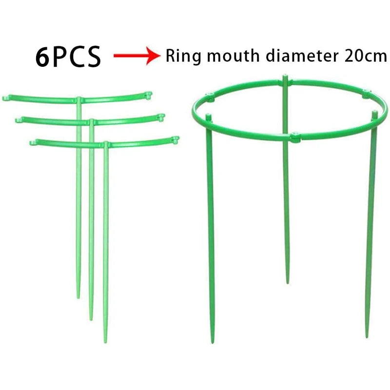 Plant Support Stakes Semicircle Trellis for Potted Plants Bonsai Vine Flower Support Fixed Rod Clips Gardening Tools 6-36Pcs