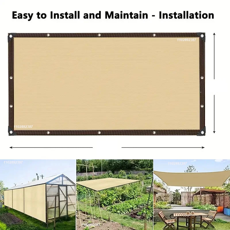HDPE Shade Net, 85–90% Shade, Beige or Black