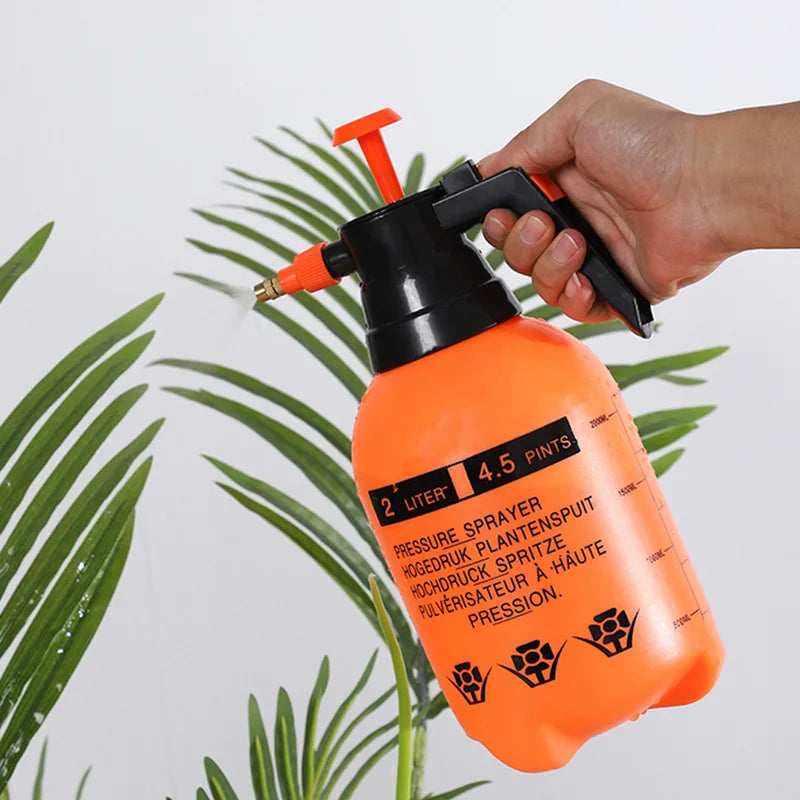 2 L Air-Pressure Watering Can for Plants, White or Orange