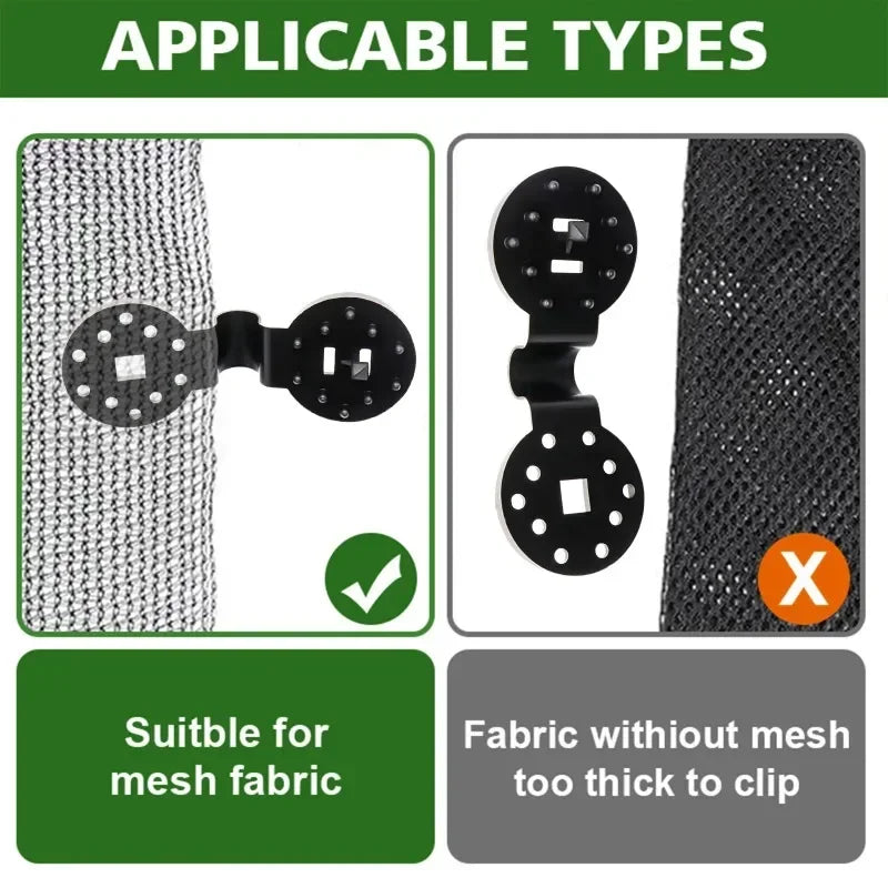 Lock-Grip Clips for Shade Cloth, Tarps and Garden Netting, 10–100 Pack