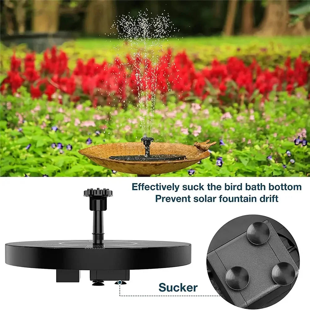 13/16/18cm Floating Solar Panel Solar Fountain Pump Bird Baths Garden Outdoor Water Pool Pond Decor