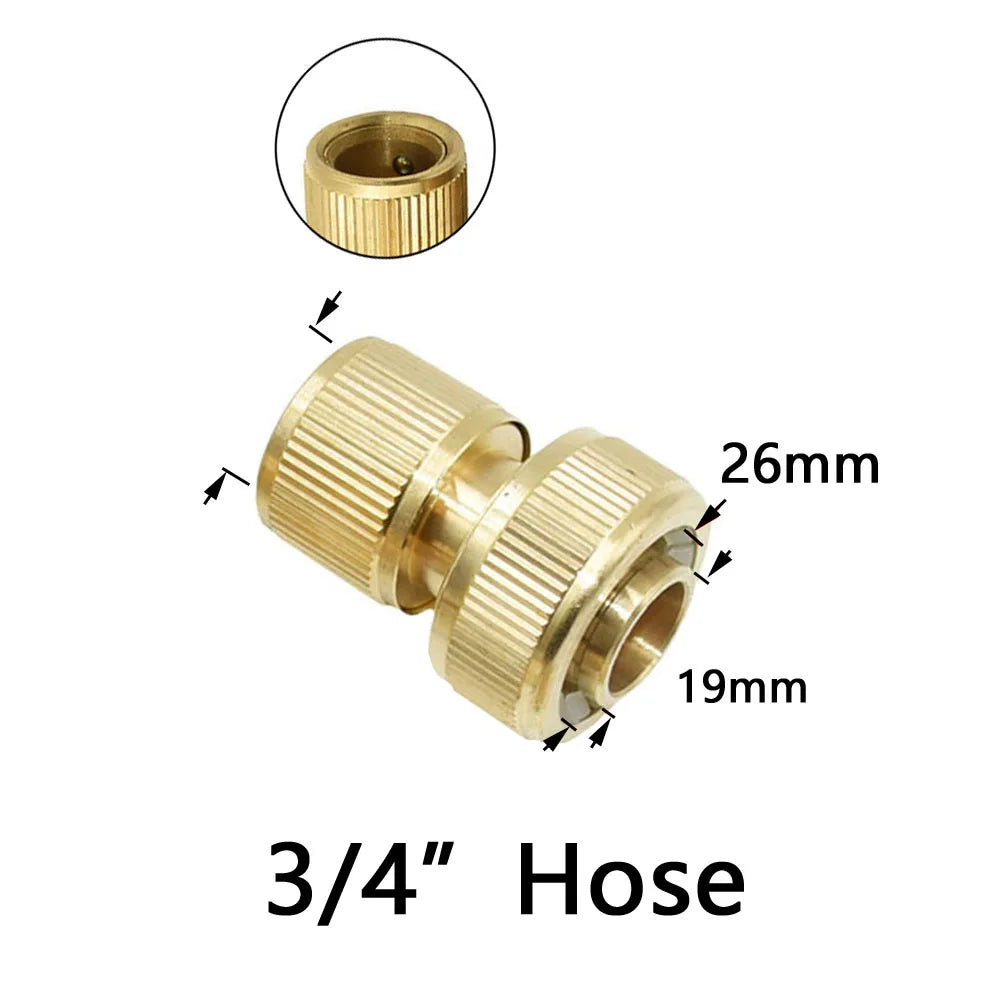 1/2" 3/4" 1" Thread Brass Quick Connector Garden Watering Adapter Drip Irrigation Copper Hose Quick Connector Fittings 1 Pcs