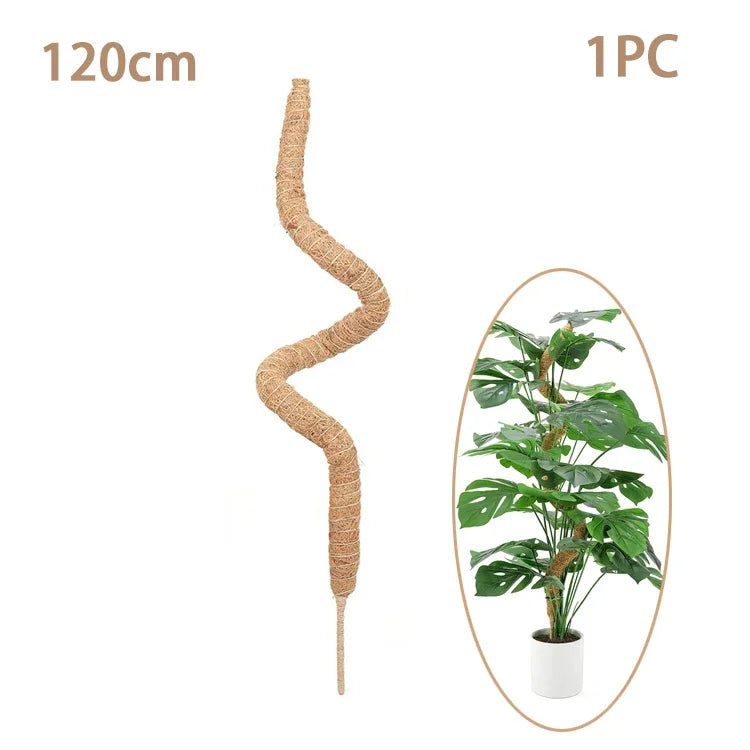 Gardening Coconut Stick Green Pot Fixed Plant Climbing Cane Flower Support Coconut Climbing Cane Moss Rod 1pc