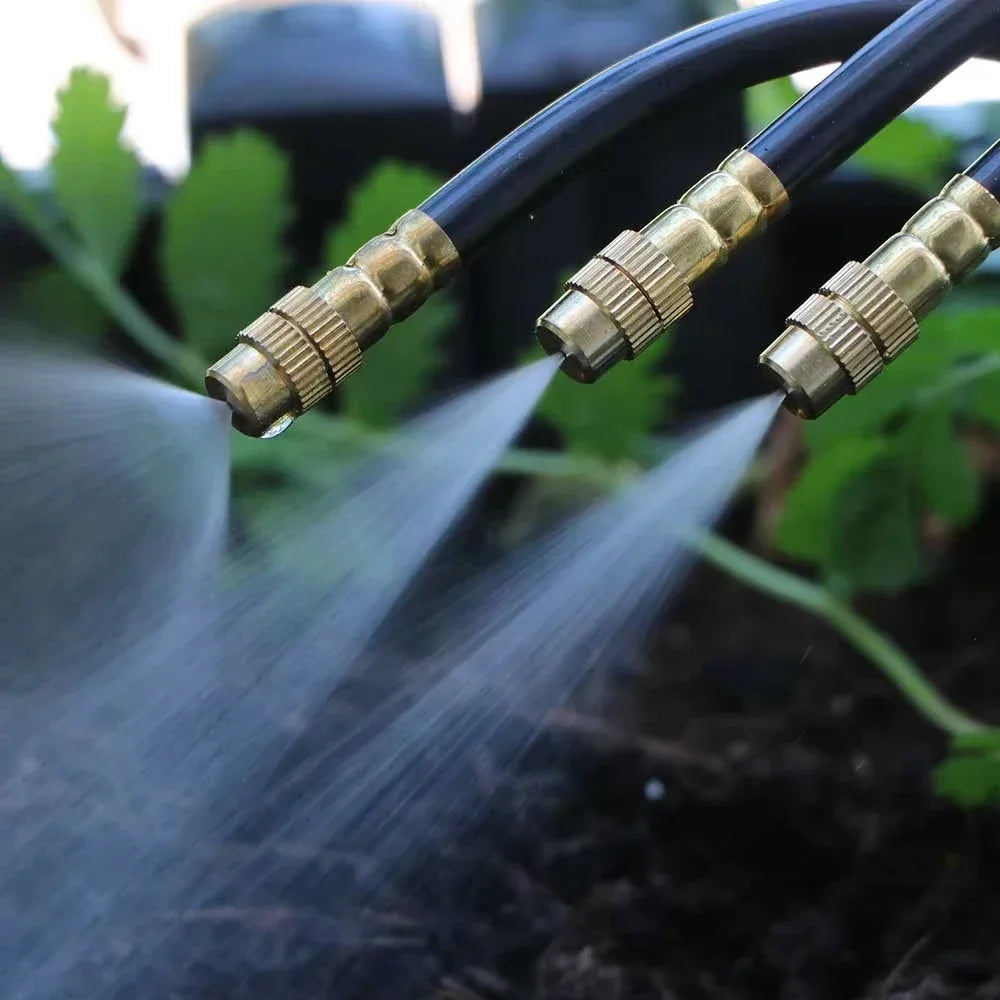 8mm pipe universal watering nozzle - automatic flower watering device with adjustable spray head for watering, irrigation-30M