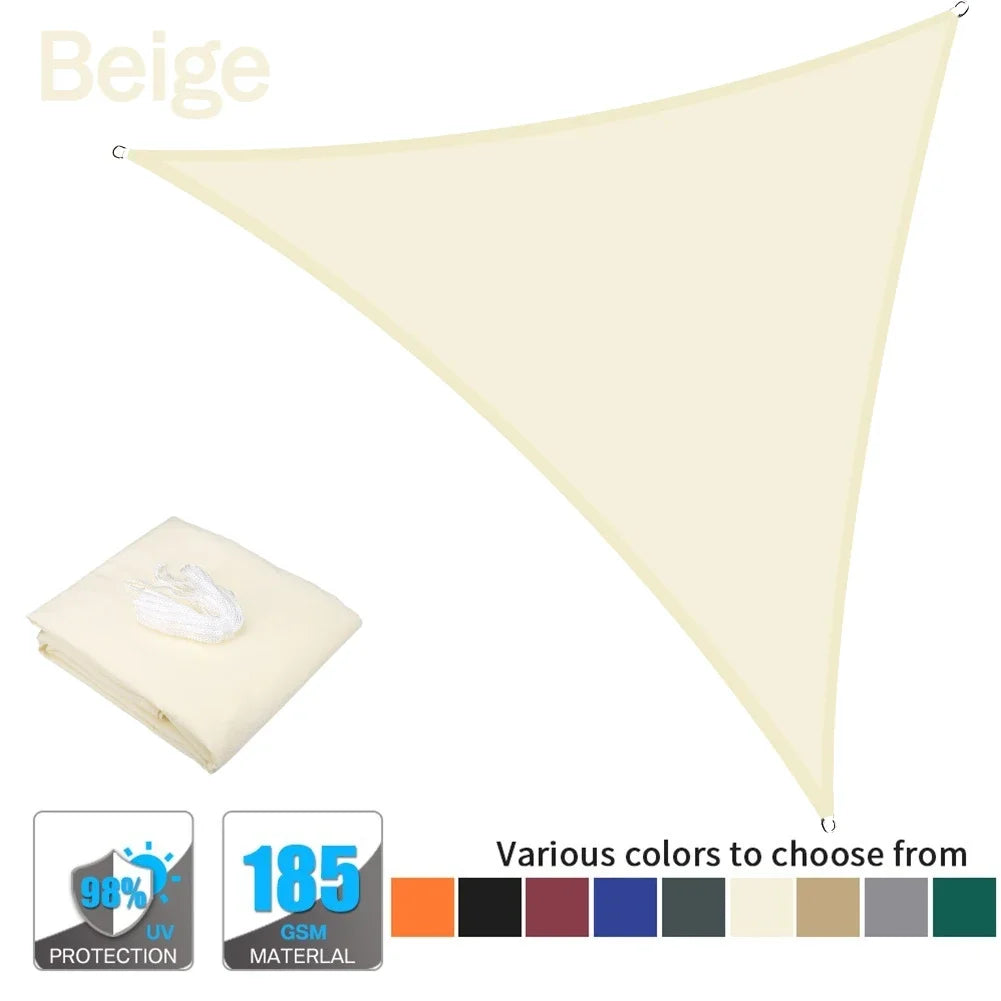 Triangle Shade Sail with Ropes, 2–7 m, Multiple Colors