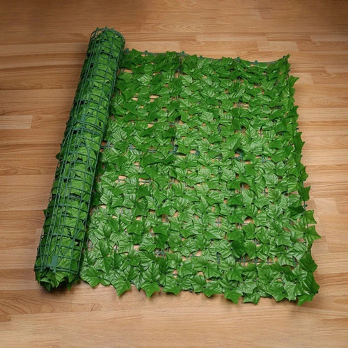 1pc Artificial Green Leaf Fence Panels Faux Fence Outdoor Garden Balcony Decoration