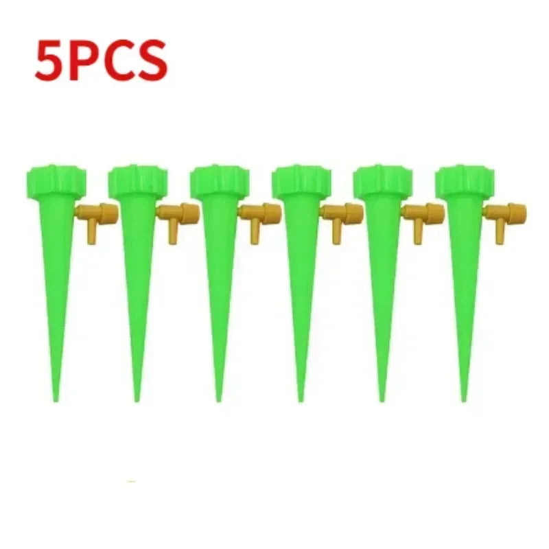 Bottle Drip Spikes for Potted Plants, Adjustable Flow, 1–10 Pack