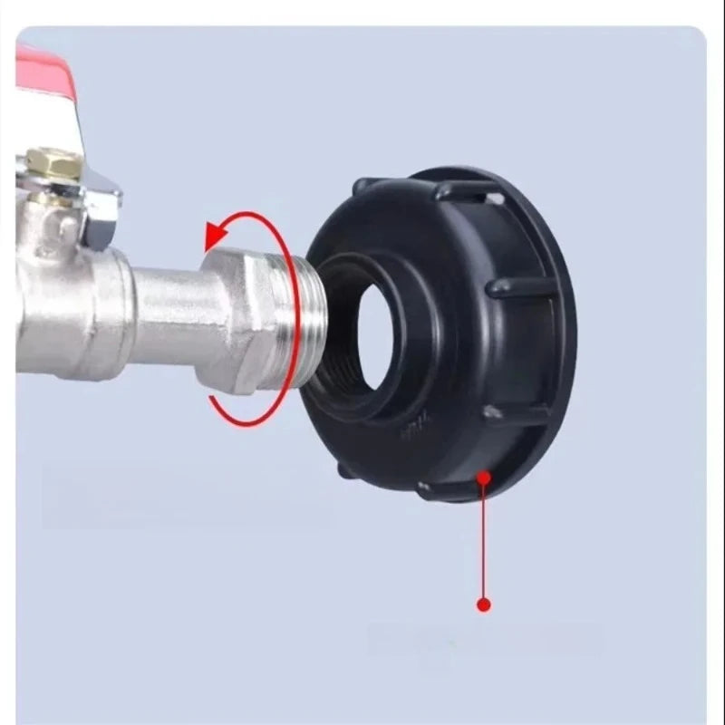 1PC Durable IBC Tank Tap Adapter S60*6 Coarse Thread Connector Replacement Valve for 1/2'' 3/4'' Faucet Garden Home Use