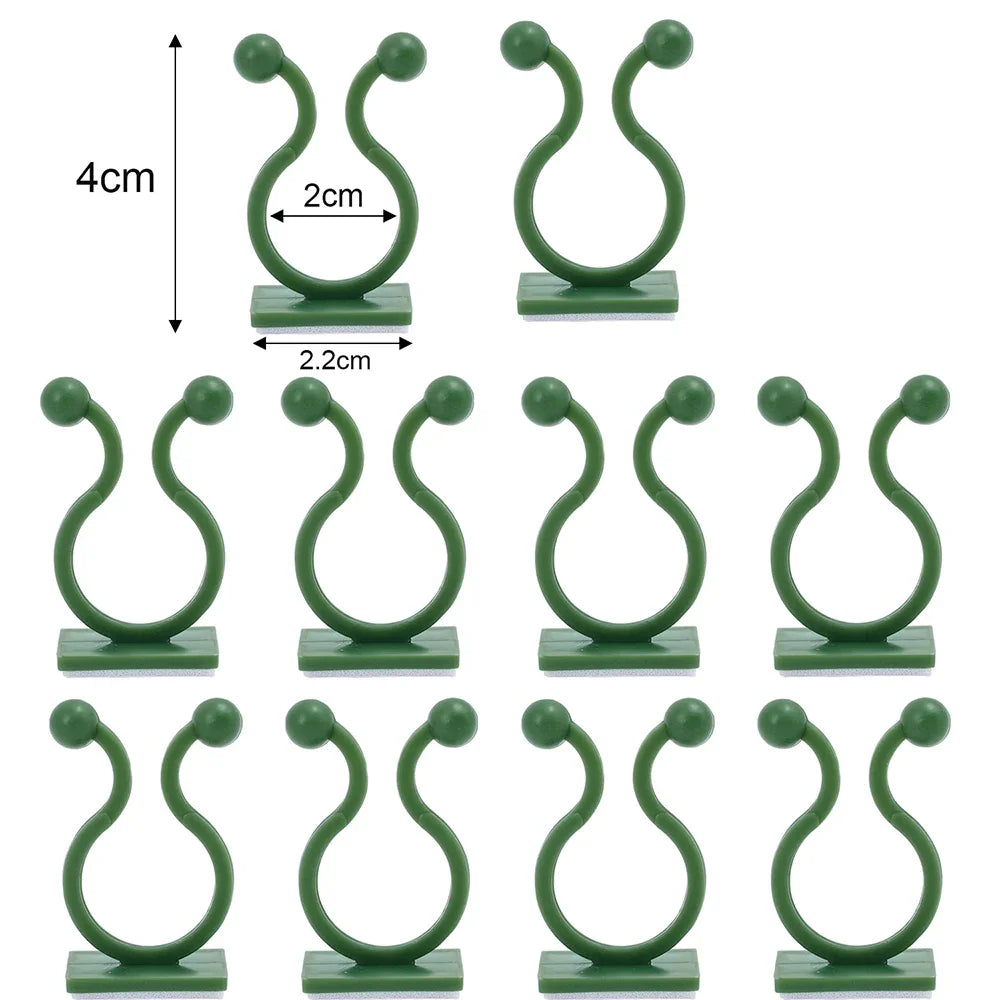 Self-Adhesive Plant Climbing Clips, Small/Medium/Large, 20–200 Pack