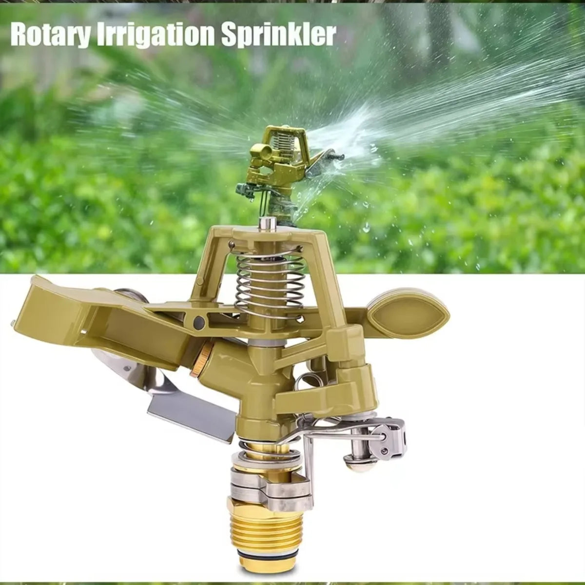 1/2" /3/4" Connections Metal 360° Rotating Pulsating Sprinkler Rocker Arm Fits for Lawn Garden Irrigation Sprinkler Rocker Arm